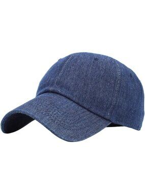 〽️Unisex Dark Denim Adjustable Low Crown Baseball Classic Cotton Plain Dad Hats